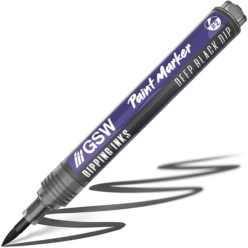 GreenStuffWorld Dipping Ink Marker - DEEP BLACK DIP 8435646541723ES