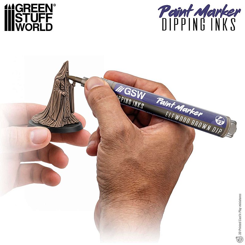 GreenStuffWorld Dipping Ink Marker - ELFWOOD BROWN DIP 8435646541587ES additional image 2