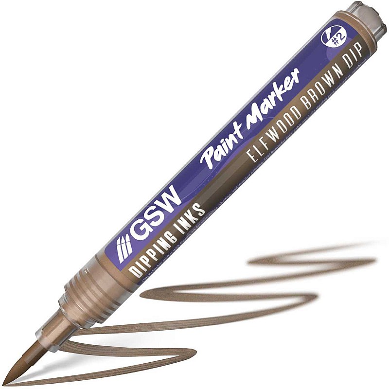 GreenStuffWorld Dipping Ink Marker - ELFWOOD BROWN DIP 8435646541587ES