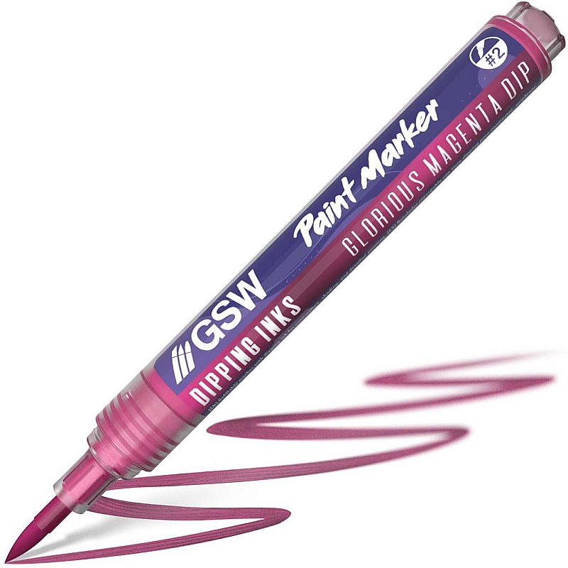 GreenStuffWorld Dipping Ink Marker - GLORIOUS MAGENTA DIP 8435646541532ES