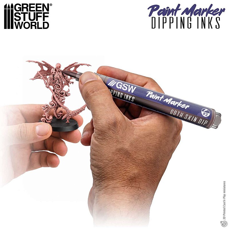 GreenStuffWorld Dipping Ink Marker - GOTH SKIN DIP 8435646541709ES additional image 2