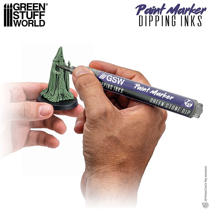 GreenStuffWorld Dipping Ink Marker - GREEN STONE DIP 8435646541549ES additional image 2