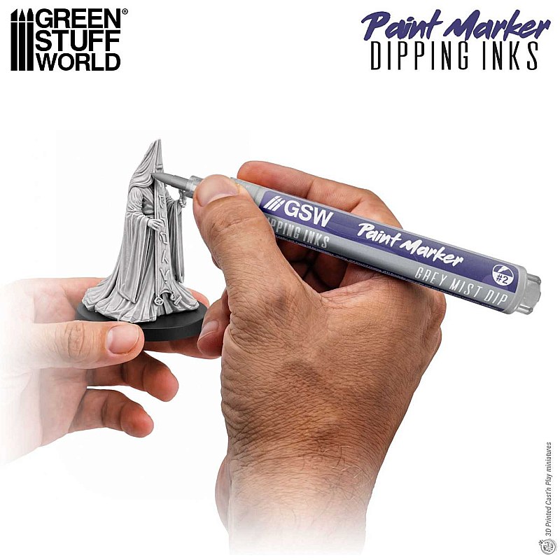 GreenStuffWorld Dipping Ink Marker - GREY MIST DIP 8435646541815ES additional image 2
