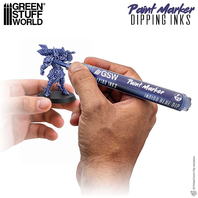 GreenStuffWorld Dipping Ink Marker - INDIGO BLUE DIP 8435646541648ES additional image 2