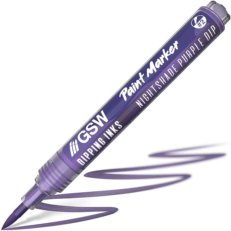 GreenStuffWorld Dipping Ink Marker - NIGHTSHADE PURPLE DIP 8435646541655ES