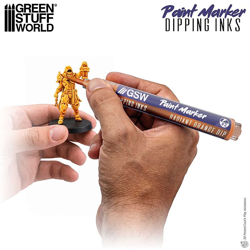 GreenStuffWorld Dipping Ink Marker - RADIANT ORANGE DIP 8435646541501ES additional image 2
