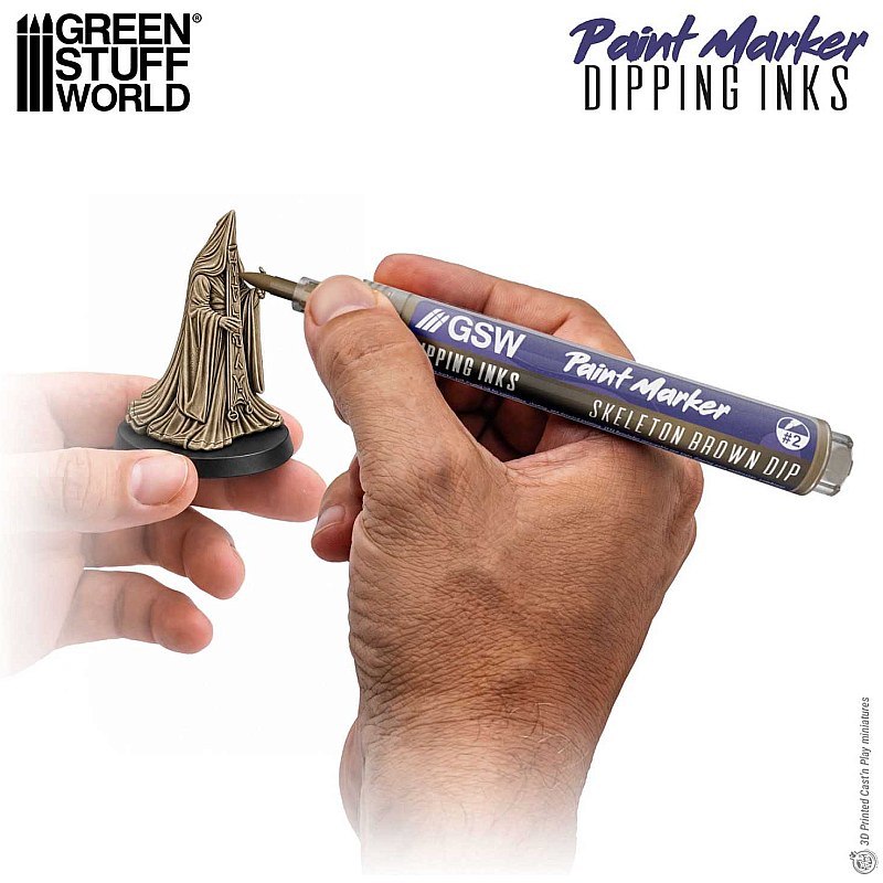 GreenStuffWorld Dipping Ink Marker - SKELETON BROWN DIP 8435646541594ES additional image 2