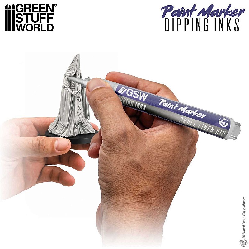 GreenStuffWorld Dipping Ink Marker - SKULL LINEN DIP 8435646541839ES additional image 2