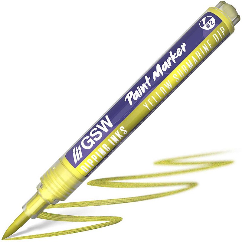 GreenStuffWorld Dipping Ink Marker - YELLOW SUBMARINE DIP 8435646541730ES