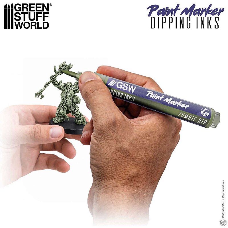 GreenStuffWorld Dipping Ink Marker - ZOMBIE GREEN DIP 8435646541570ES additional image 2
