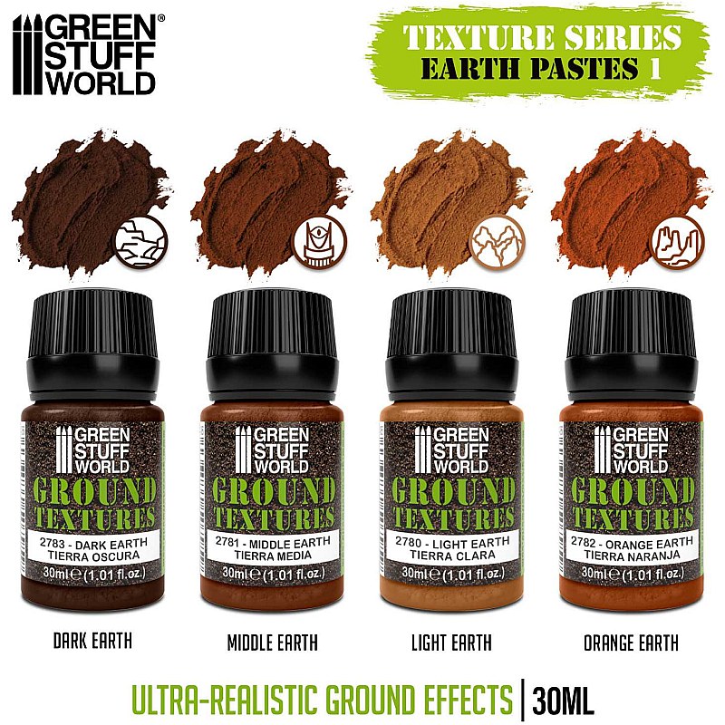 GreenStuffWorld Earth Texture Paint Set 30ml Vol 1 8435646507767ES additional image 2