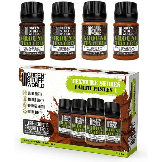 GreenStuffWorld Earth Texture Paint Set 30ml Vol 1 8435646507767ES