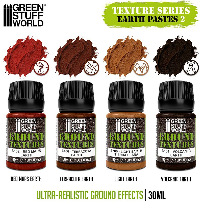 GreenStuffWorld Earth Texture Paint Set 30ml Vol 2 8435646507774ES additional image 2