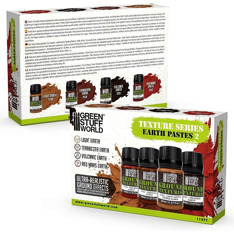GreenStuffWorld Earth Texture Paint Set 30ml Vol 2 8435646507774ES additional image 3