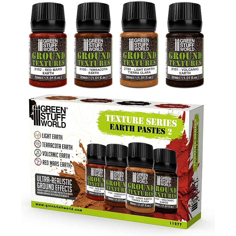 GreenStuffWorld Earth Texture Paint Set 30ml Vol 2 8435646507774ES
