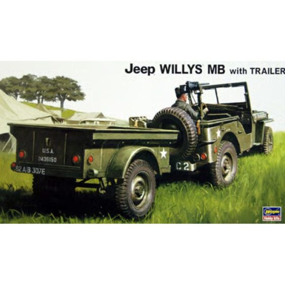 Hasegawa 1/4 ton 4X4 Utility Truck and Trailer 1/24 HALE20855