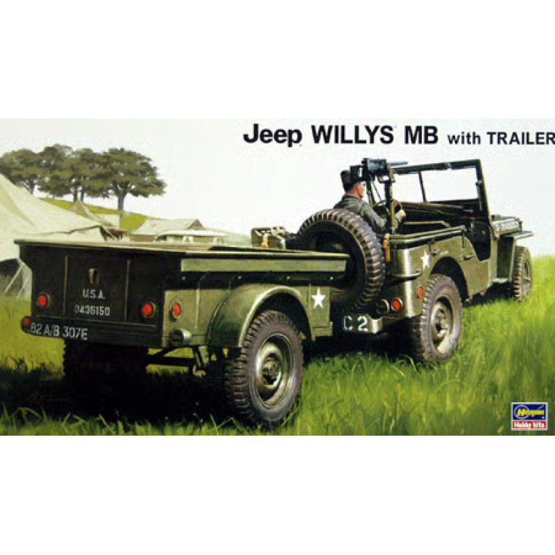 Hasegawa 1/4 ton 4X4 Utility Truck and Trailer 1/24 HALE20855