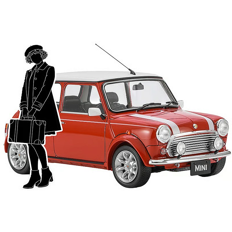 Hasegawa Mini Cooper With Female Figure 1/24 HALESP716
