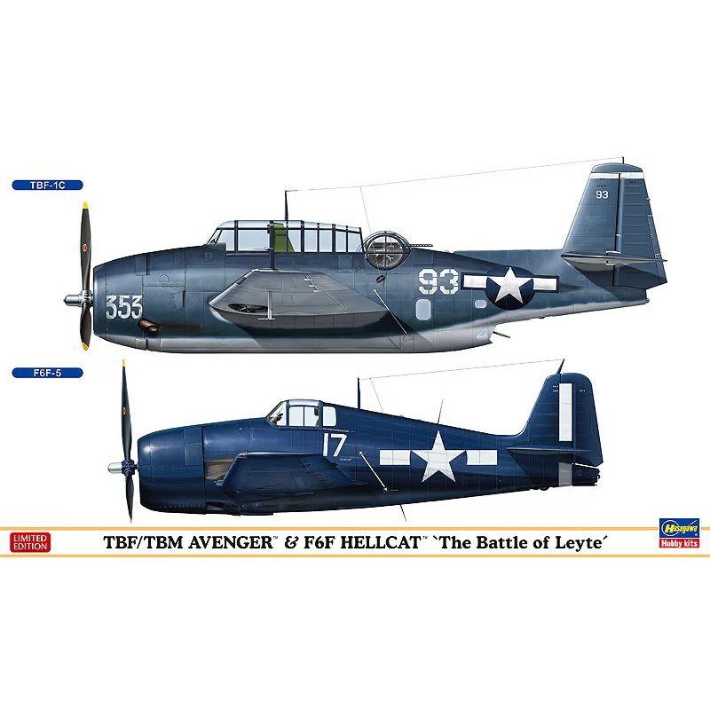 Hasegawa TBF/TBM Avenger and F6F Hellcat The Battle of Leyte - 2 kits in 1 1/72 HALE02162