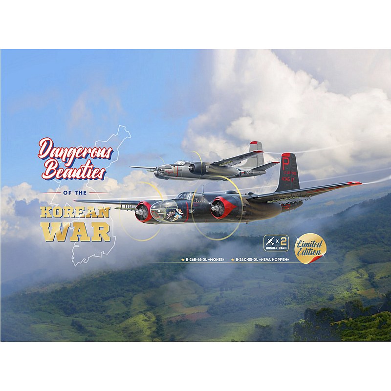 ICM Dangerous Beauties of the Korean War Set of 2 B-26 Invaders 1/48 48277