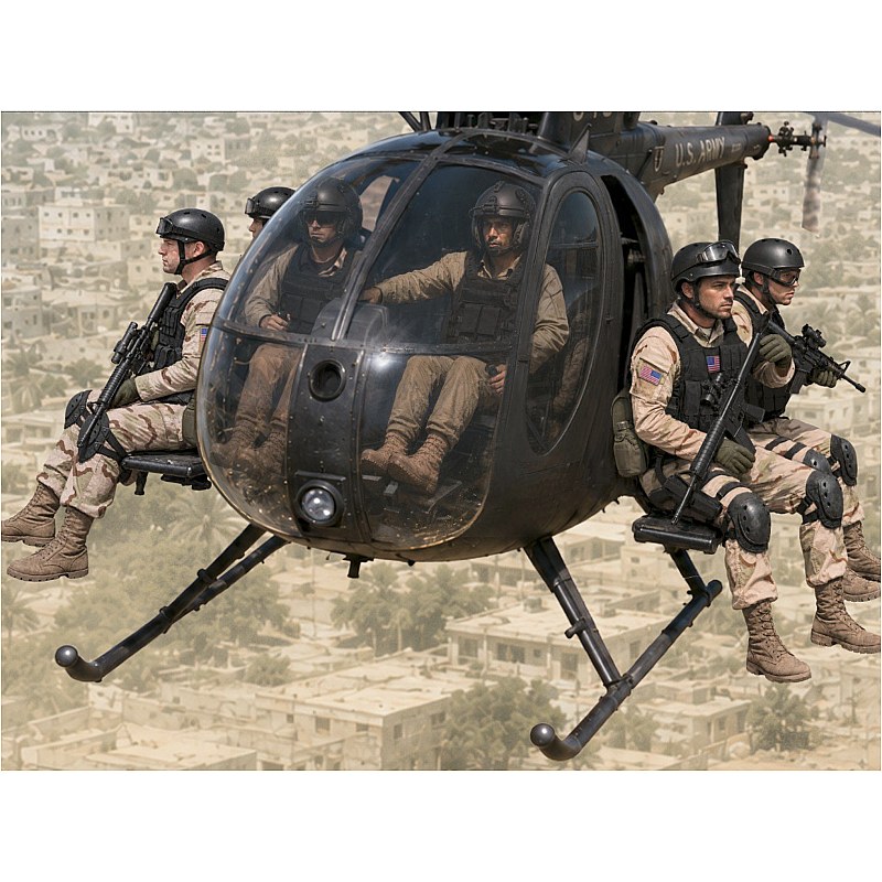 ICM Delta Force Assault Team with MH-6J Helicopter 1/48 48371 additional image 4