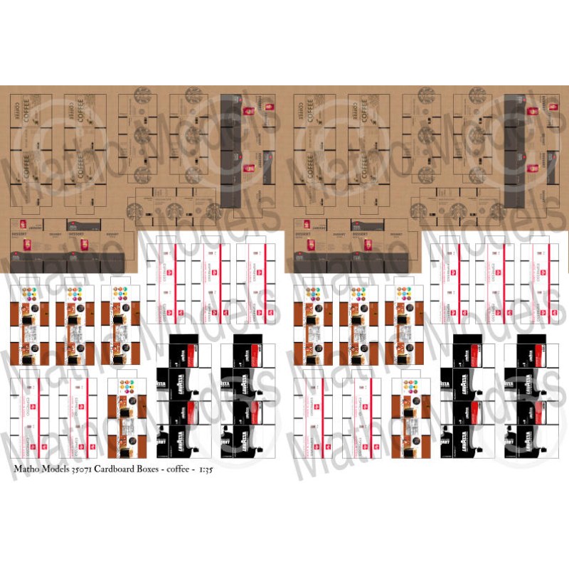 Matho Models Cardboard Boxes - coffee 1/35 35071 additional image 2