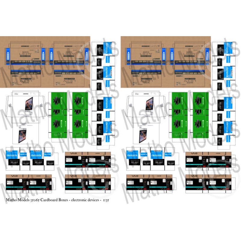 Matho Models Cardboard Boxes - electronic devices 1/35 35065 additional image 2