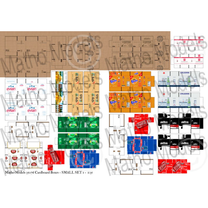 Matho Models Cardboard Boxes - SMALL SET 1 1/35 35076 additional image 2