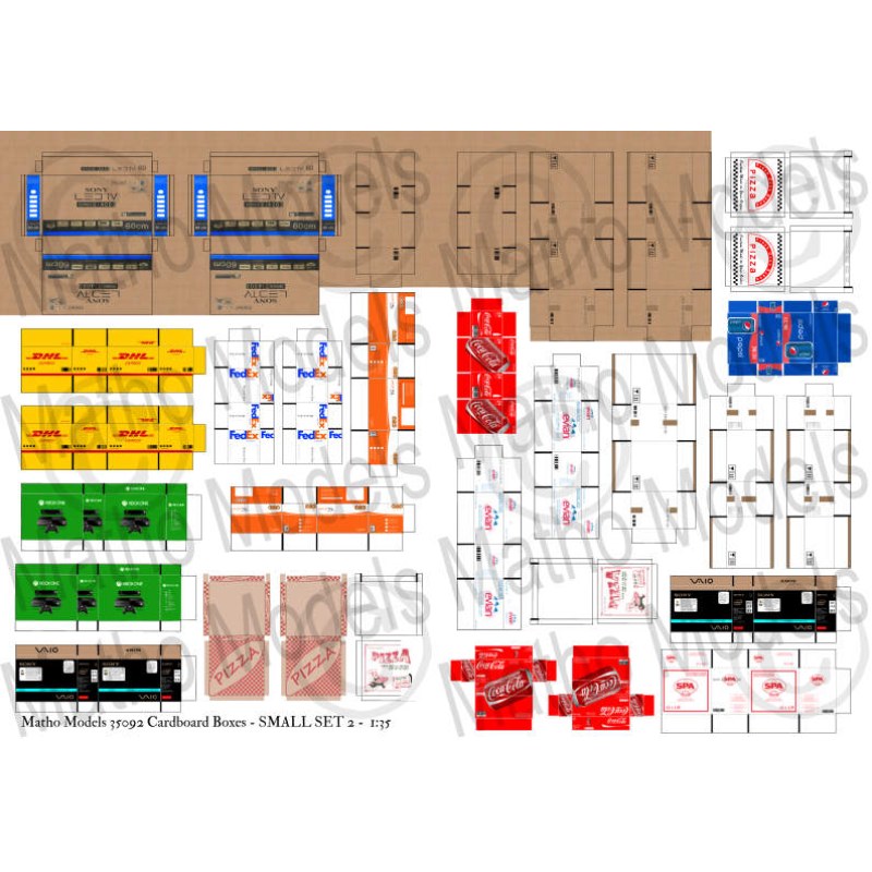 Matho Models Cardboard Boxes - SMALL SET 2 1/35 35092 additional image 2