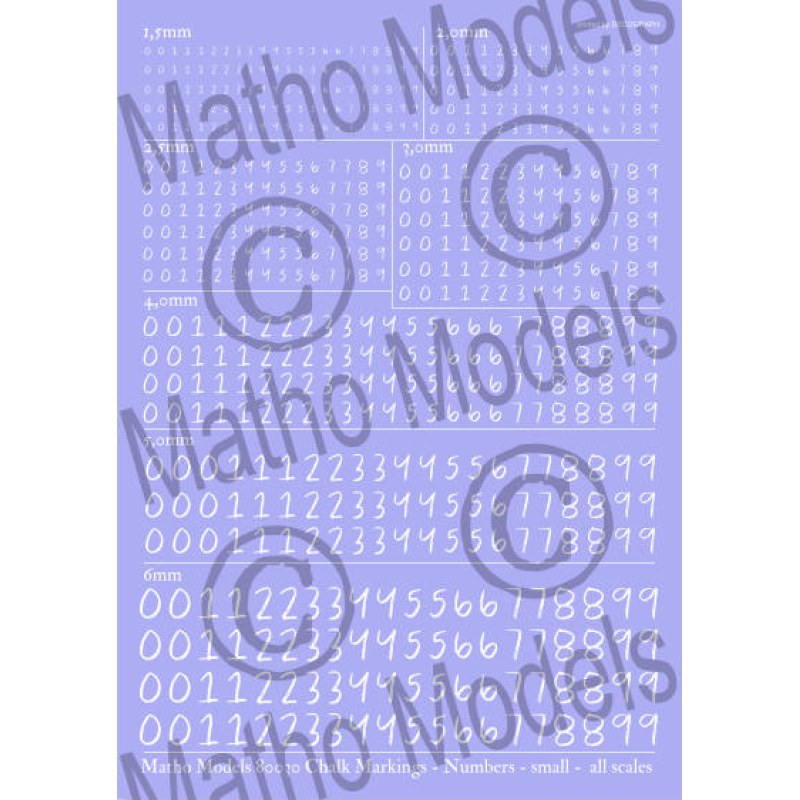 Matho Models Chalk Markings - Numbers - small 80030 additional image 2