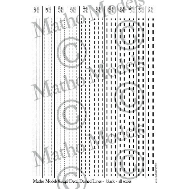 Matho Models Decal Dashed Lines - black 80048 additional image 3