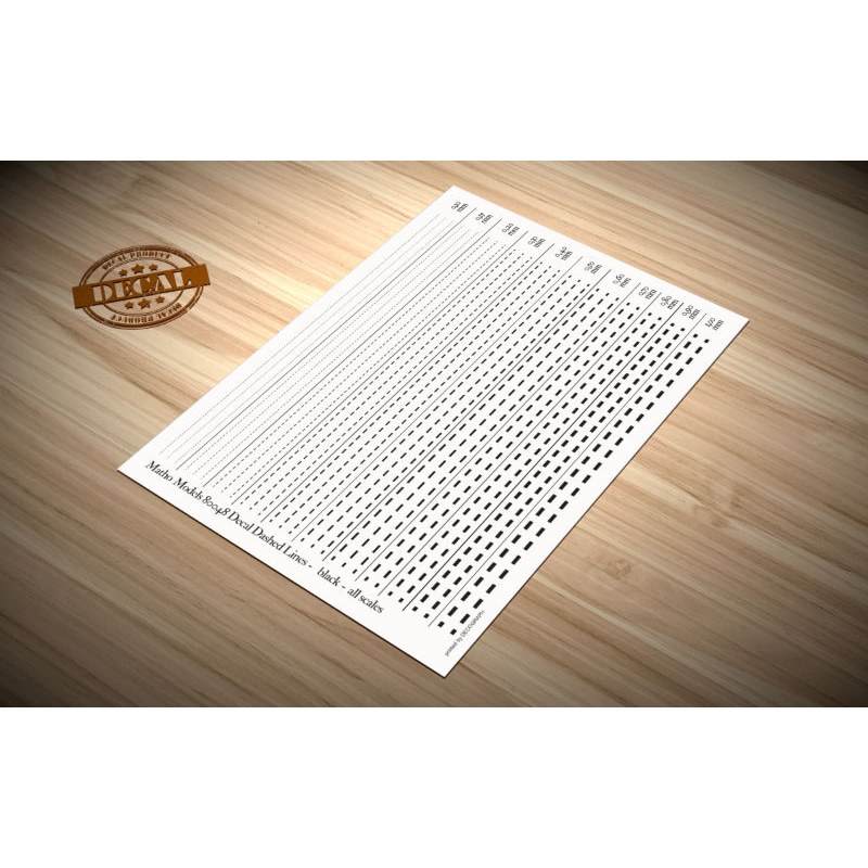 Matho Models Decal Dashed Lines - black 80048