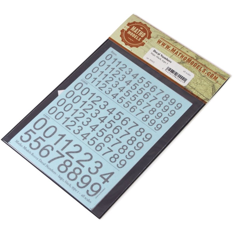 Matho Models Decal Numbers - large black type 1 80002 additional image 3