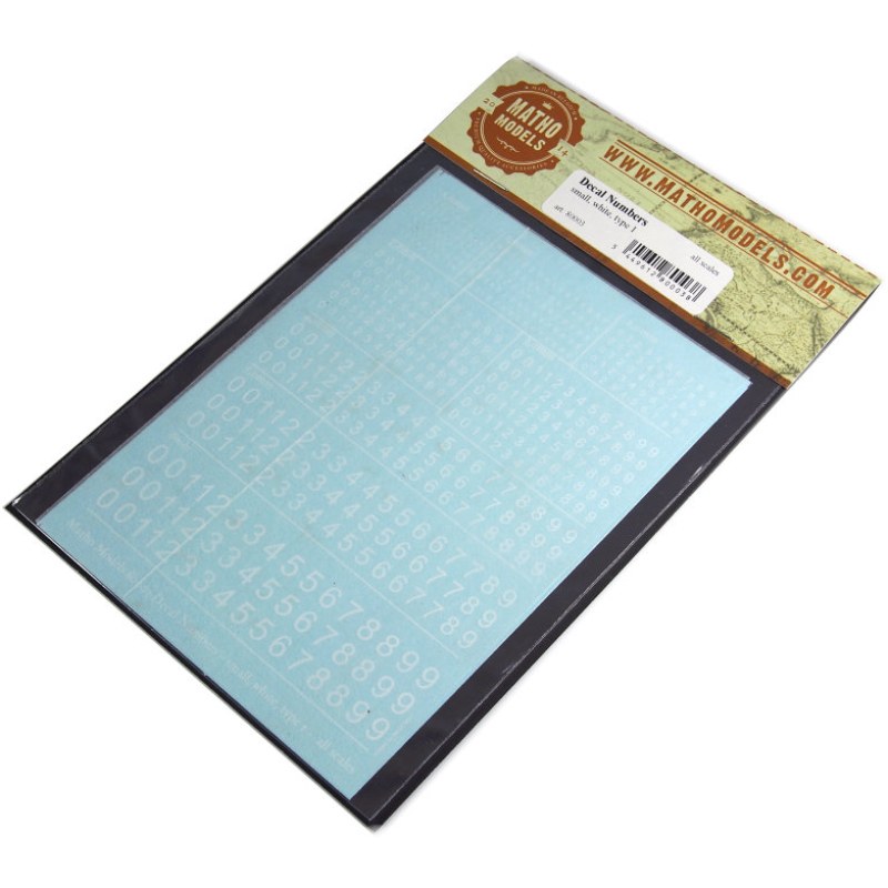 Matho Models Decal Numbers - small white type 1 80003 additional image 3