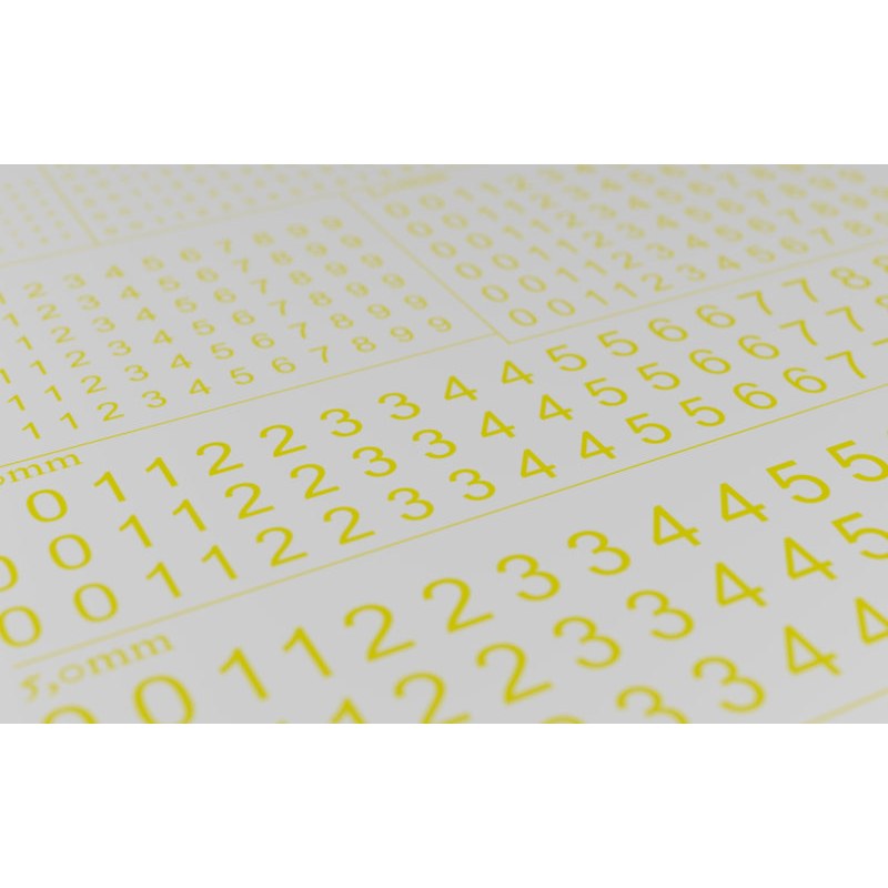 Matho Models Decal Numbers - small yellow 80026 additional image 4