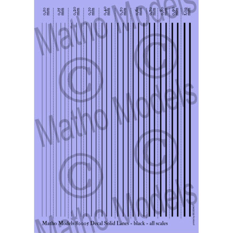 Matho Models Decal Solid Lines - black 80005 additional image 2