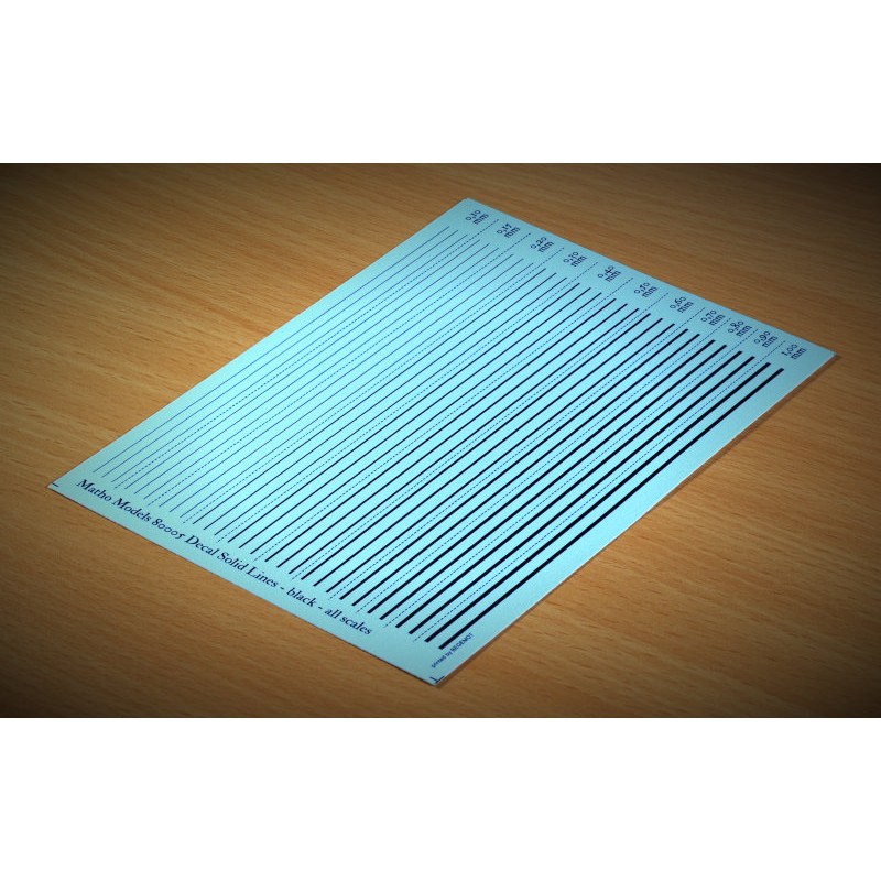 Matho Models Decal Solid Lines - black 80005