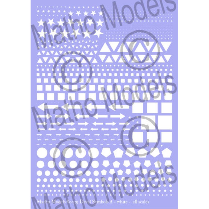 Matho Models Decal Symbols A - white 80039 additional image 2