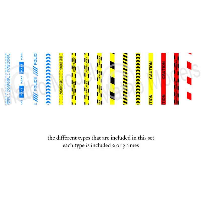 Matho Models Double Sided Warning and Caution Tape A - English 1/35 35108 additional image 3