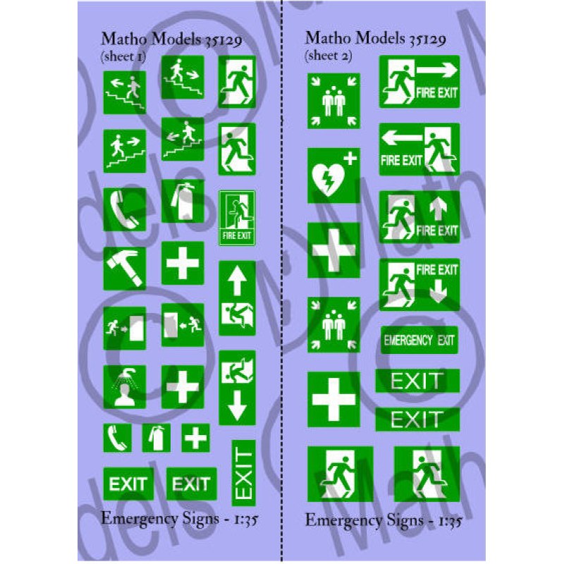 Matho Models Emergency Signs 1/35 35129 additional image 2
