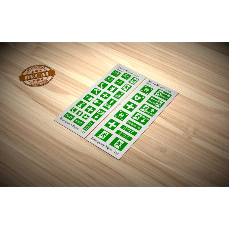 Matho Models Emergency Signs 1/35 35129