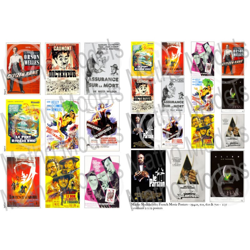 Matho Models French Movie Posters - 1940s, 50s, 60s & 70s 1/35 35113