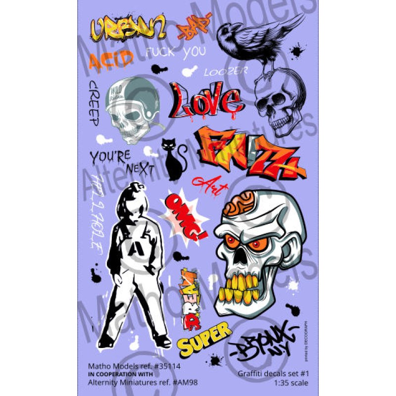 Matho Models Graffiti decals set 1 1/35 35114 additional image 5