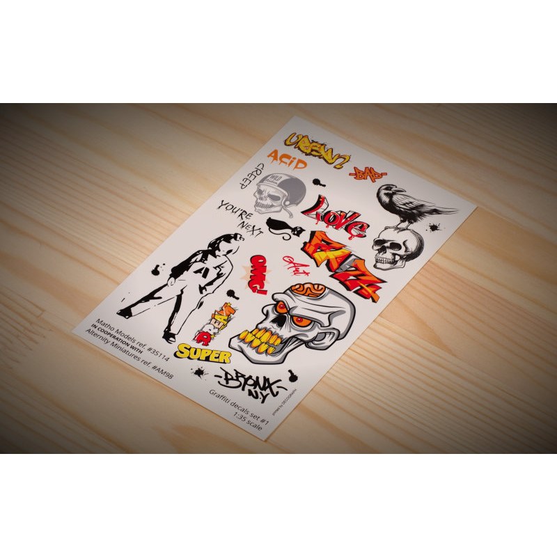 Matho Models Graffiti decals set 1 1/35 35114