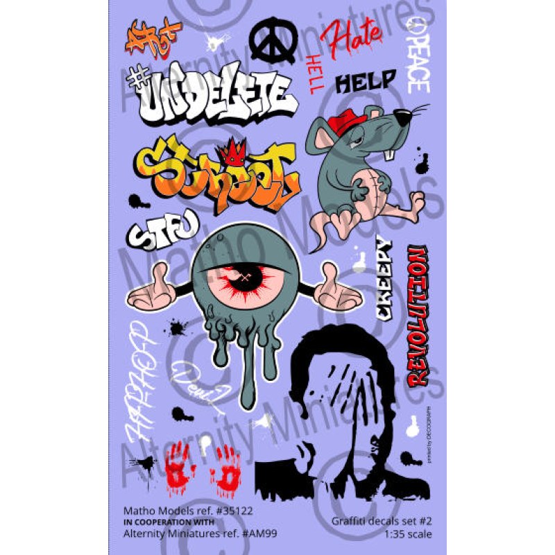 Matho Models Graffiti decals set 2 1/35 35122 additional image 5