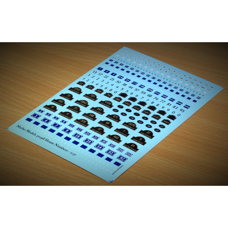 Matho Models House Numbers 1/35 35098