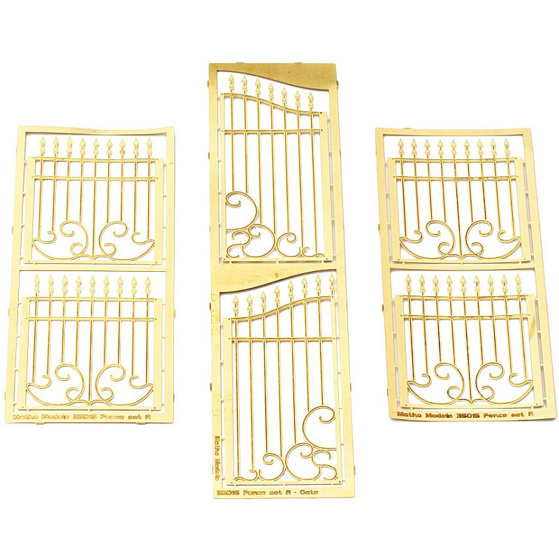 Matho Models Metal Fence A - big set with gate 1/35 35086 additional image 2