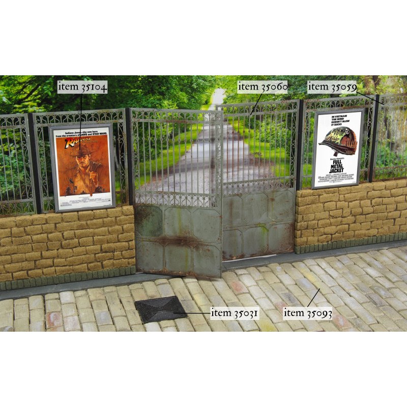 Matho Models Metal Fence B - big set with gate 1/35 35087 additional image 8