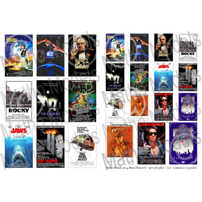 Matho Models Movie Posters C - 1970s & 1980s 1/35 35104
