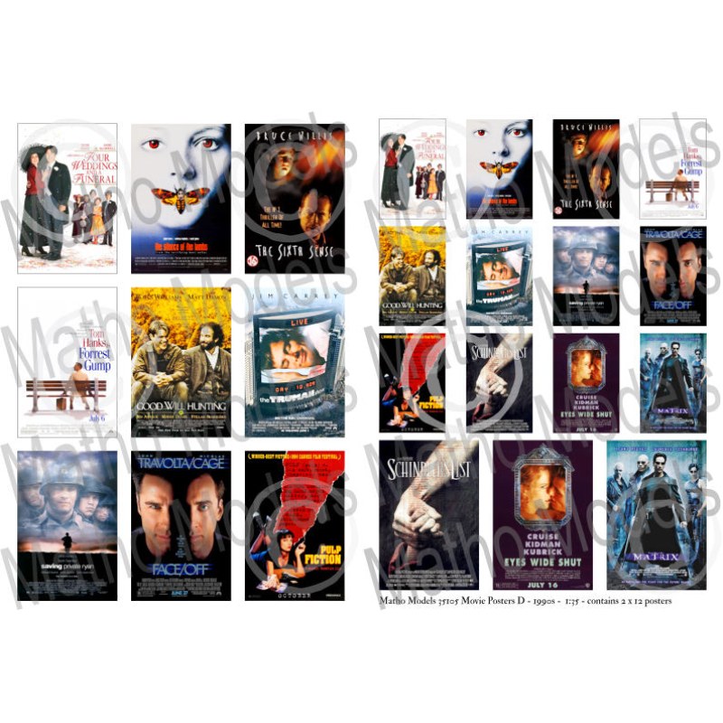 Matho Models Movie Posters D - 1990s 1/35 35105